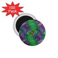 Fractal Spiral Swirl Pattern 1 75  Magnets (100 Pack)  by Nexatart