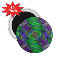 Fractal Spiral Swirl Pattern 2 25  Magnets (10 Pack)  by Nexatart