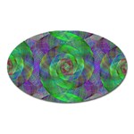 Fractal Spiral Swirl Pattern Oval Magnet Front