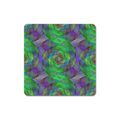 Fractal Spiral Swirl Pattern Square Magnet by Nexatart