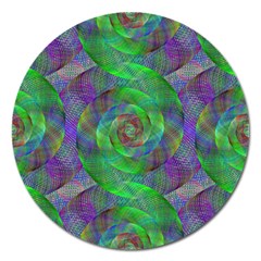 Fractal Spiral Swirl Pattern Magnet 5  (round) by Nexatart