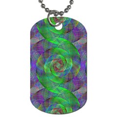 Fractal Spiral Swirl Pattern Dog Tag (one Side) by Nexatart