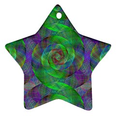 Fractal Spiral Swirl Pattern Star Ornament (two Sides) by Nexatart