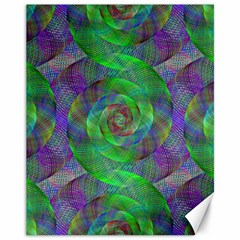 Fractal Spiral Swirl Pattern Canvas 11  X 14   by Nexatart