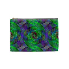 Fractal Spiral Swirl Pattern Cosmetic Bag (medium)  by Nexatart