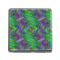 Fractal Spiral Swirl Pattern Memory Card Reader (square) by Nexatart