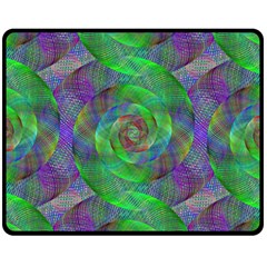 Fractal Spiral Swirl Pattern Fleece Blanket (medium)  by Nexatart