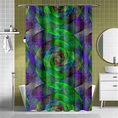 Fractal Spiral Swirl Pattern Shower Curtain 48  X 72  (small)  by Nexatart