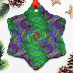 Fractal Spiral Swirl Pattern Ornament (snowflake) by Nexatart