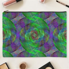 Fractal Spiral Swirl Pattern Cosmetic Bag (xxxl)  by Nexatart