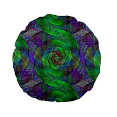 Fractal Spiral Swirl Pattern Standard 15  Premium Round Cushions by Nexatart