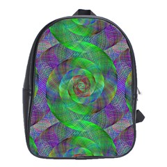 Fractal Spiral Swirl Pattern School Bag (xl) by Nexatart