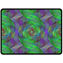 Fractal Spiral Swirl Pattern Double Sided Fleece Blanket (large)  by Nexatart