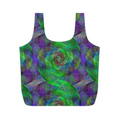 Fractal Spiral Swirl Pattern Full Print Recycle Bags (m)  by Nexatart