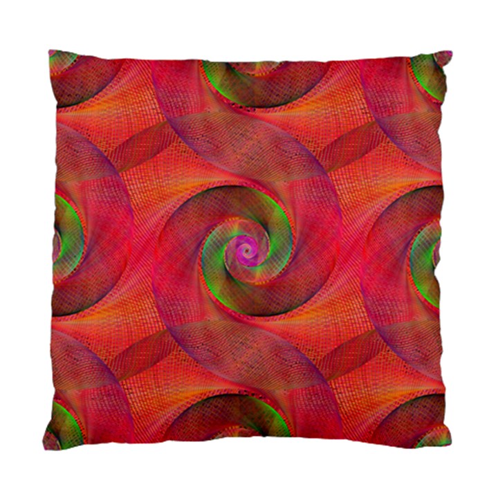 Red Spiral Swirl Pattern Seamless Standard Cushion Case (Two Sides)