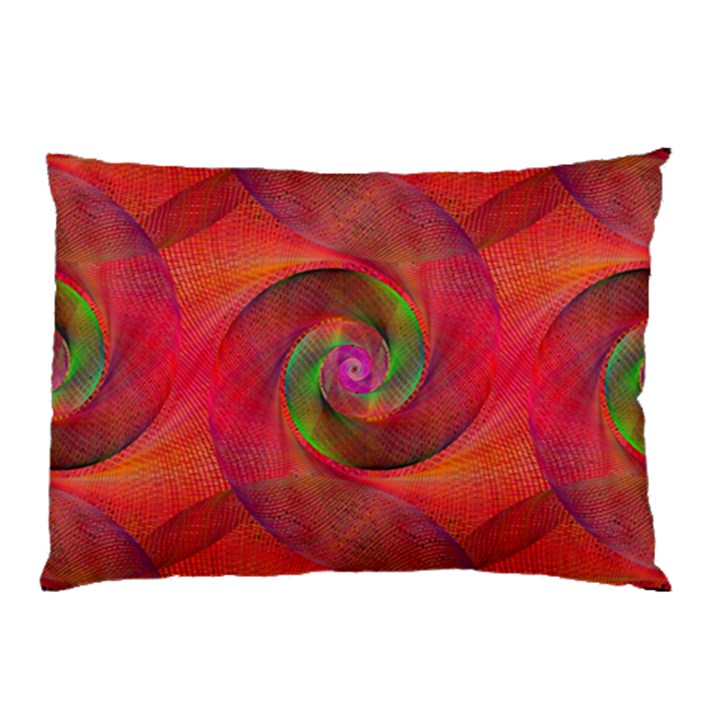 Red Spiral Swirl Pattern Seamless Pillow Case