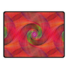 Red Spiral Swirl Pattern Seamless Fleece Blanket (small) by Nexatart