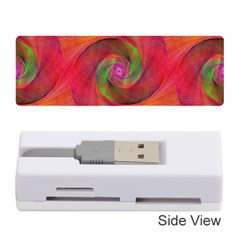 Red Spiral Swirl Pattern Seamless Memory Card Reader (stick)  by Nexatart