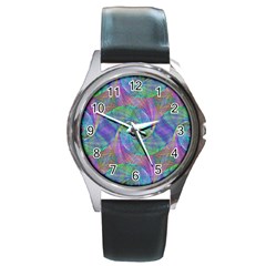 Spiral Pattern Swirl Pattern Round Metal Watch by Nexatart