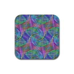 Spiral Pattern Swirl Pattern Rubber Coaster (square)  by Nexatart