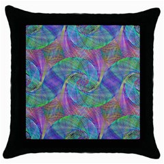 Spiral Pattern Swirl Pattern Throw Pillow Case (black) by Nexatart