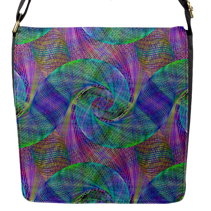 Spiral Pattern Swirl Pattern Flap Messenger Bag (S)