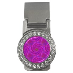 Pink Abstract Background Curl Money Clips (cz)  by Nexatart