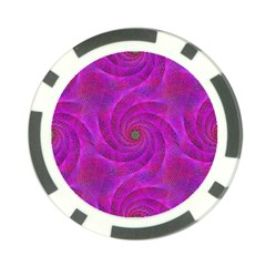 Pink Abstract Background Curl Poker Chip Card Guard by Nexatart