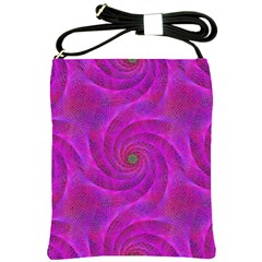 Pink Abstract Background Curl Shoulder Sling Bags by Nexatart