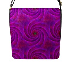 Pink Abstract Background Curl Flap Messenger Bag (l)  by Nexatart