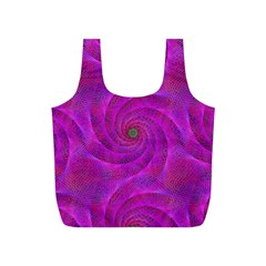 Pink Abstract Background Curl Full Print Recycle Bags (s)  by Nexatart