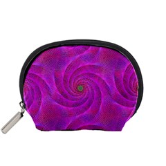 Pink Abstract Background Curl Accessory Pouches (small)  by Nexatart