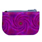 Pink Abstract Background Curl Large Coin Purse Back