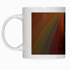 Ellipse Fractal Orange Background White Mugs by Nexatart