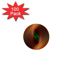 Ellipse Fractal Orange Background 1  Mini Buttons (100 Pack)  by Nexatart