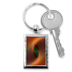 Ellipse Fractal Orange Background Key Chains (rectangle)  by Nexatart