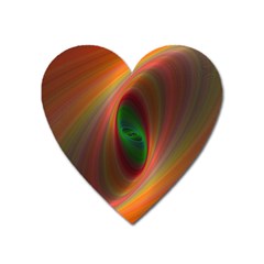 Ellipse Fractal Orange Background Heart Magnet by Nexatart