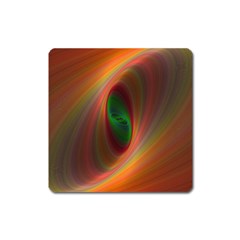 Ellipse Fractal Orange Background Square Magnet by Nexatart