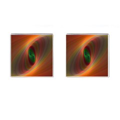 Ellipse Fractal Orange Background Cufflinks (square) by Nexatart