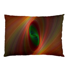 Ellipse Fractal Orange Background Pillow Case by Nexatart