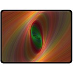 Ellipse Fractal Orange Background Fleece Blanket (Large)  80 x60  Blanket Front