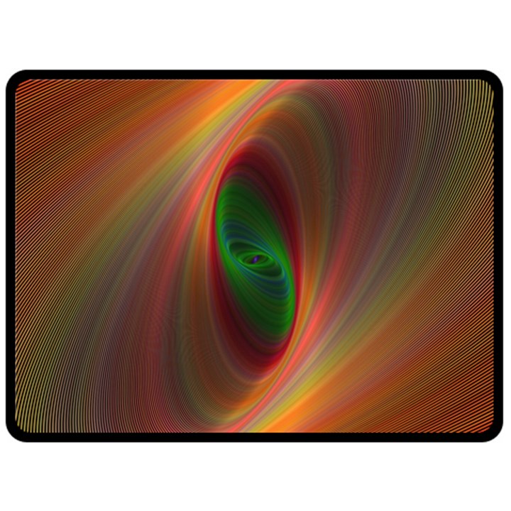 Ellipse Fractal Orange Background Fleece Blanket (Large) 