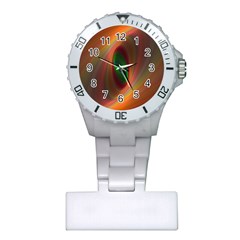 Ellipse Fractal Orange Background Plastic Nurses Watch by Nexatart