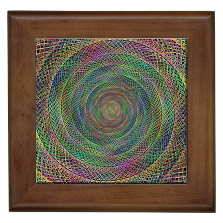 Spiral Spin Background Artwork Framed Tiles