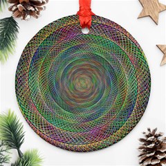 Spiral Spin Background Artwork Ornament (Round)