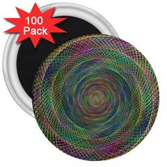 Spiral Spin Background Artwork 3  Magnets (100 pack)