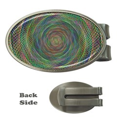 Spiral Spin Background Artwork Money Clips (Oval) 