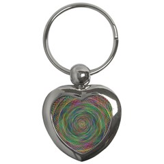 Spiral Spin Background Artwork Key Chains (Heart) 