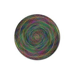 Spiral Spin Background Artwork Rubber Coaster (round)  by Nexatart