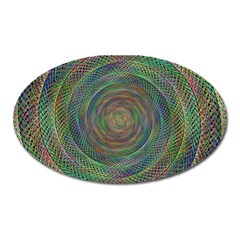 Spiral Spin Background Artwork Oval Magnet by Nexatart